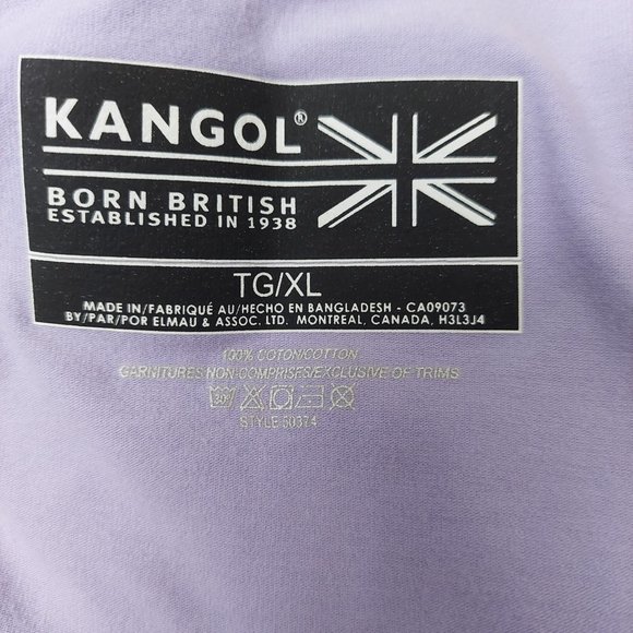 Kangol Spaghetti Top Camisole Lavender Purple Graphic White Logo Cotton Size XL - Picture 7 of 9